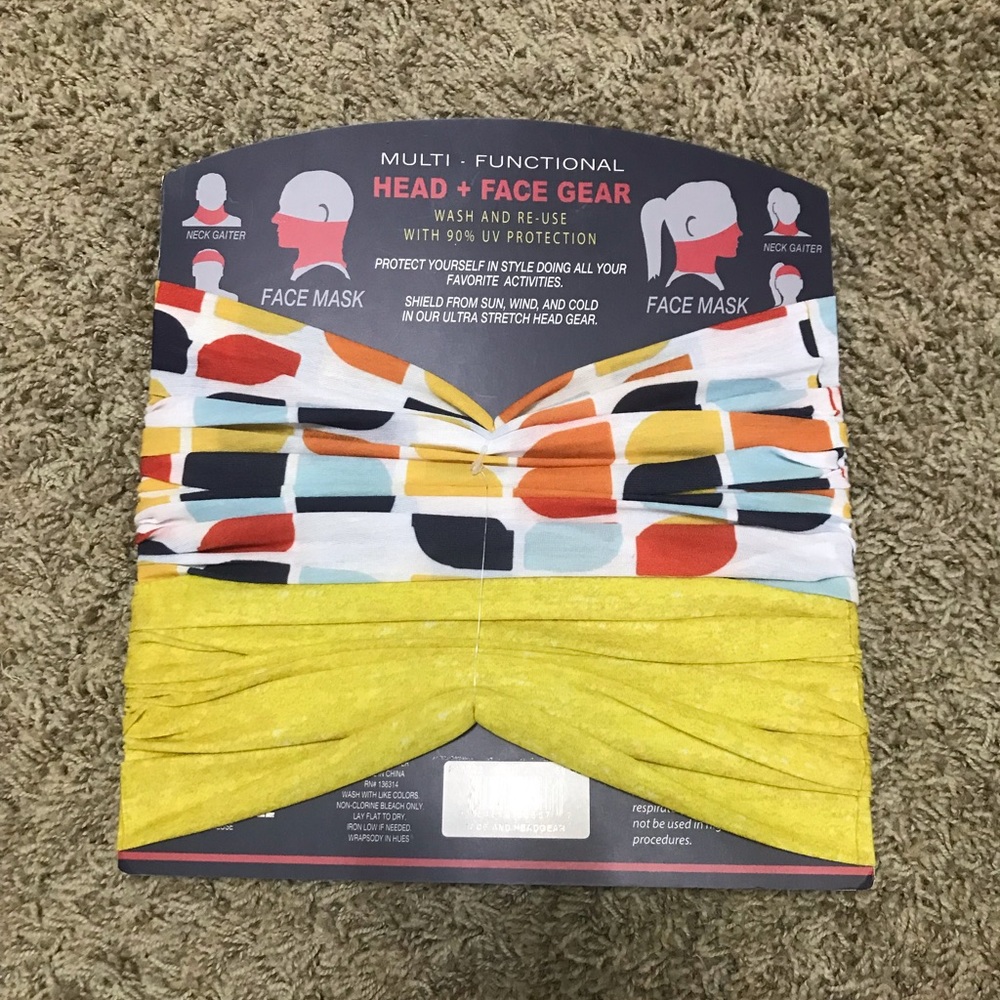 Face Mask Neck Gaiter Handband 2 Pack - Picture 2 of 2